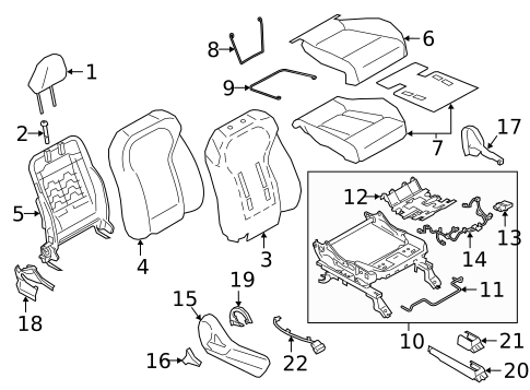 Passenger Seat Components for 2025 Subaru Ascent #1