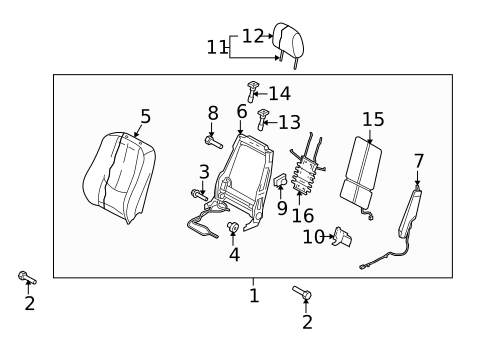 Driver Seat Components for 2011 Mazda 6 #1