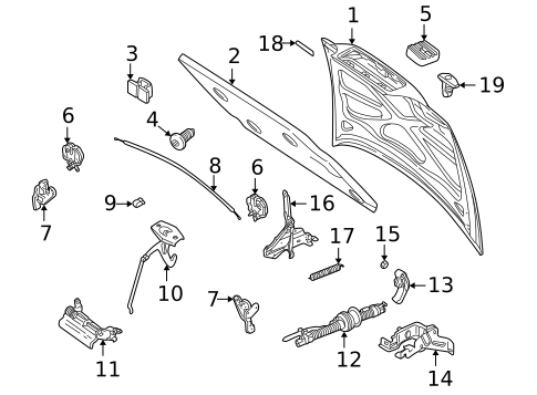 Hood & Components for 2000 Volvo S70 #0