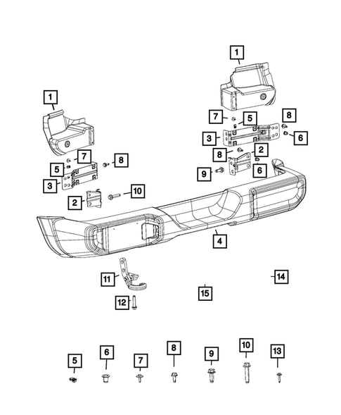 Rear Bumper and Fascia for 2018 Jeep Wrangler #3