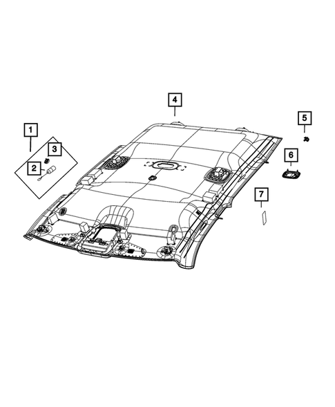 Headliners - Visors - Assist Straps for 2020 Ram 3500 #2