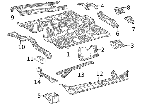 Floor for 2023 Lexus LX600 #0
