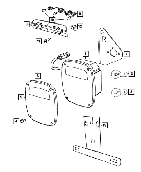 Lamps - Front, Rear and Courtesy for 2007 Dodge Ram 3500 #8