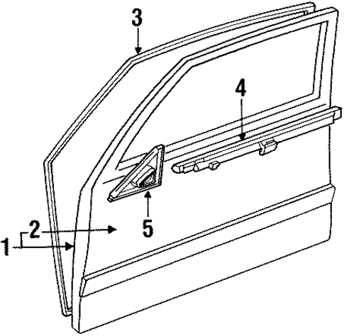 Door & Components for 1989 Buick Skylark #0