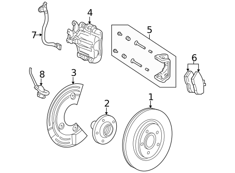 Rear Brakes for 2005 Mercury Montego #1
