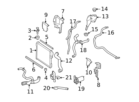 Radiator & Components for 2010 Mercedes-Benz CL63 AMG #0