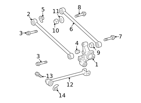 Rear Suspension for 2008 Lexus RX400h #1