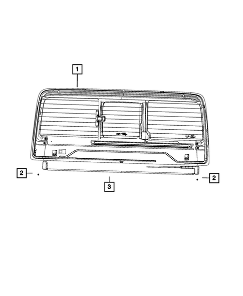 Glass and Interior Rearview Mirror for 2024 Jeep Gladiator #5