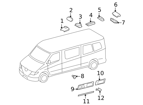 Interior Trim - Roof for 2009 Dodge Sprinter 2500 #2