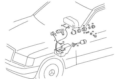 Electric Cables Used for Starting Switch, Instrument Cluster, Light Switch for 1988 Mercedes-Benz 190D #1