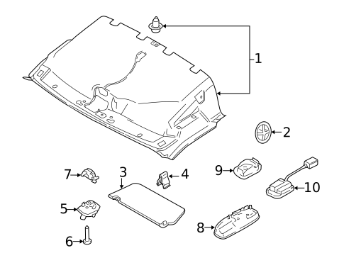 Interior Trim - Roof for 2023 Ford Transit-350 #4