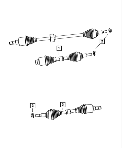 Front Axle Drive Shafts for 2010 Chrysler Sebring #0