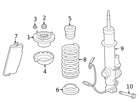 Struts & Components for 2011 BMW 750i #1