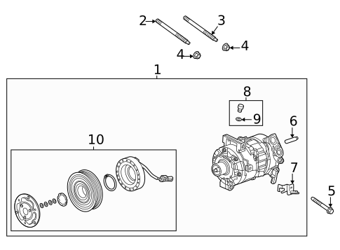 Condenser, Compressor & Lines for 2024 Cadillac CT4 #1