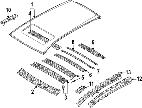 Roof & Components for 2025 Mazda CX-70 #0
