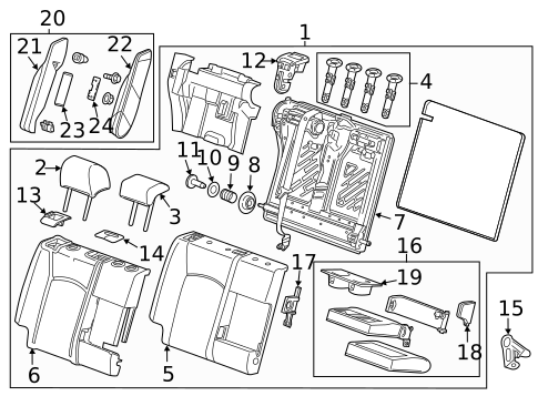 Rear Seat Components for 2017 Buick Verano #0