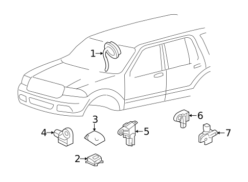 Air Bag Components for 2015 Ford Expedition #1