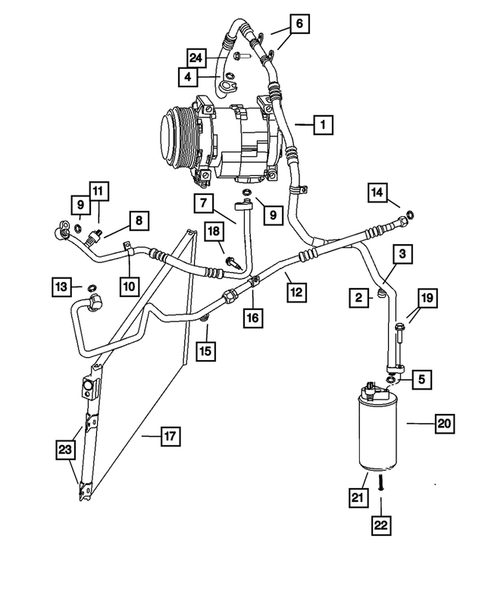 Air Conditioner and Heater Plumbing for 2015 Dodge Viper #0