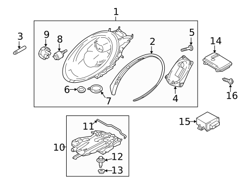 Headlamp Components for 2018 Porsche Cayenne #8