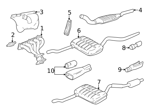 Exhaust Components for 1999 Volvo V70 #0