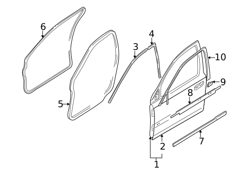 Door & Components for 2006 Volvo S80 #1