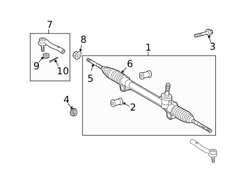 Steering Gear & Linkage for 2013 Toyota Venza #0