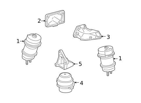 Engine & Trans Mounting for 2009 Lexus GS350 #0