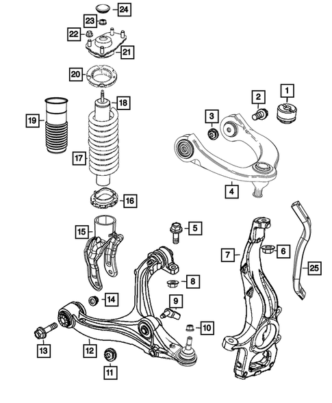 Front Suspension, Strut and Cradle for 2020 Dodge Durango #0
