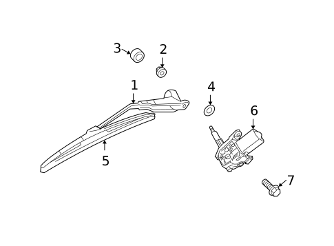 Wiper & Washer Components for 2007 Dodge Nitro #1