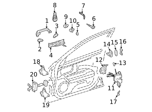 Lock & Hardware for 2006 Mercedes-Benz CLS55 AMG #1