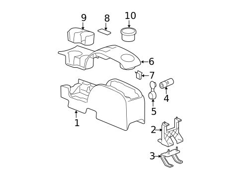 Rear Console for 2009 Chevrolet HHR #0