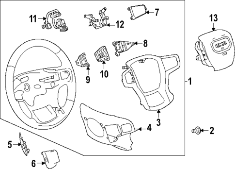 Steering Wheel & Trim for 2025 GMC Sierra 2500 HD #0