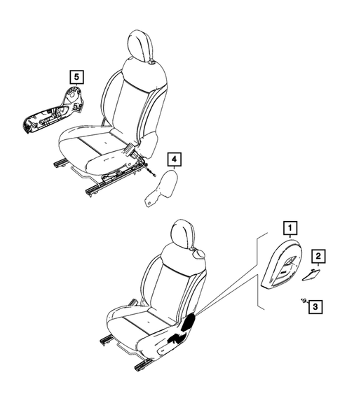 Front Seats - Adjusters, Recliners, Shields and Risers for 2024 Fiat 500E #3