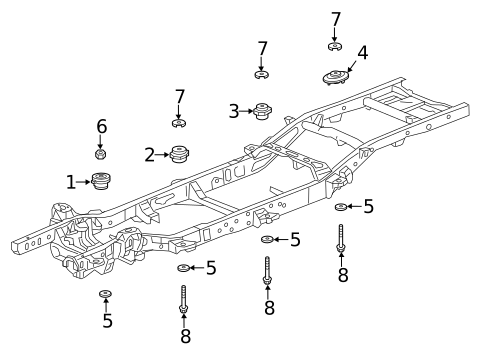 Body Mounting for 2019 Chevrolet Silverado 1500 LD #1