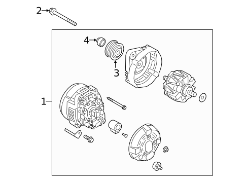 Alternator for 2019 Hyundai Veloster N #1