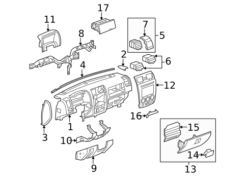 Instrument Panel for 2010 Hummer H3 #0