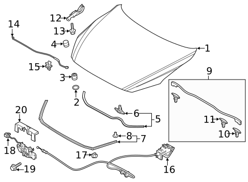 Hood & Components for 2018 Mazda 3 #0