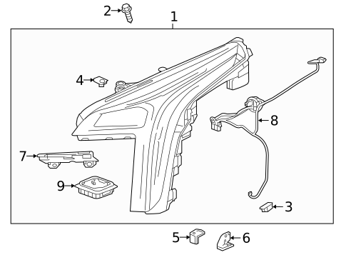 Headlamp Components for 2021 Cadillac XT4 #1