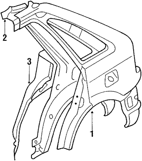 Inner Structure & Rails for 1989 Mercury Tracer #2