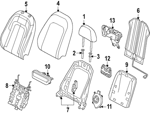 Passenger Seat Components for 2025 Audi Q6 e-tron #0