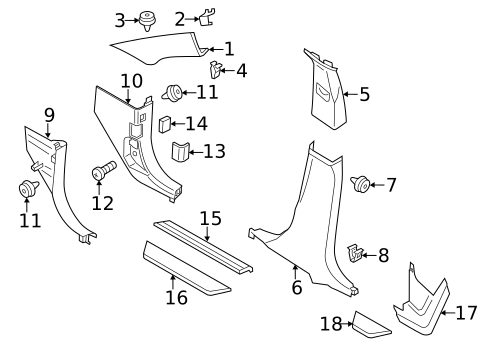 Interior Trim - Pillars for 2016 BMW X4 #0