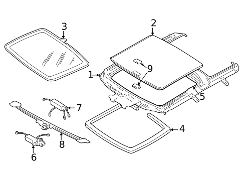 Sunroof for 2003 Chrysler Sebring #1