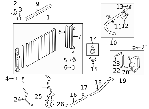 Radiator & Components for 2014 Nissan Quest #0