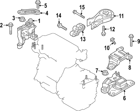 Engine & Trans Mounting for 2023 Mazda CX-50 #0