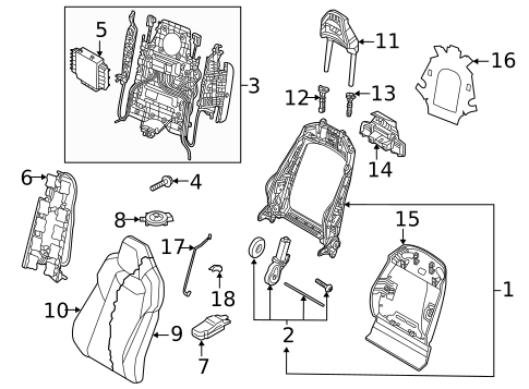 Front Seat Components for 2024 Audi RS Q8 #1