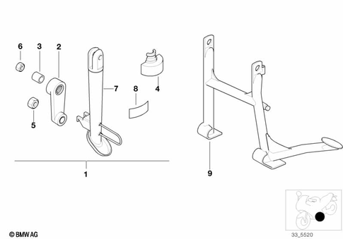 Spring Strut, Mounted Parts for 1997 BMW-Motorrad F 650 ST #4