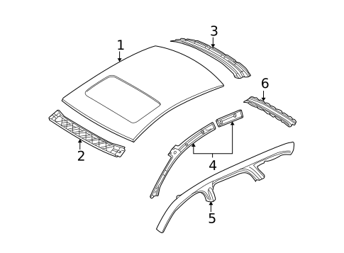 Roof & Components for 2007 Audi A6 Quattro #0