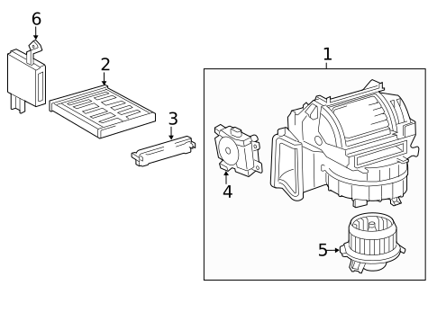 Blower Motor & Fan for 2018 Lexus ES350 #0