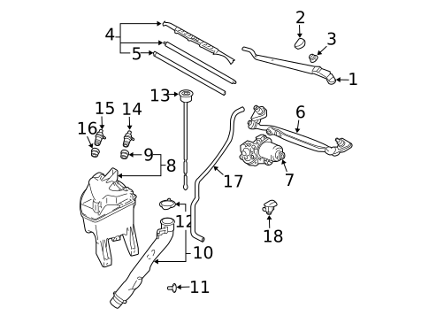 Wiper & Washer Components for 2004 Toyota RAV4 #0