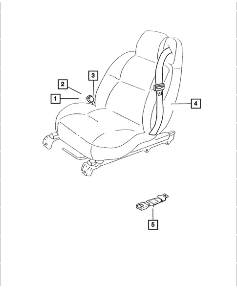 Seat Belts-Front and Rear for 2005 Chrysler Sebring #0